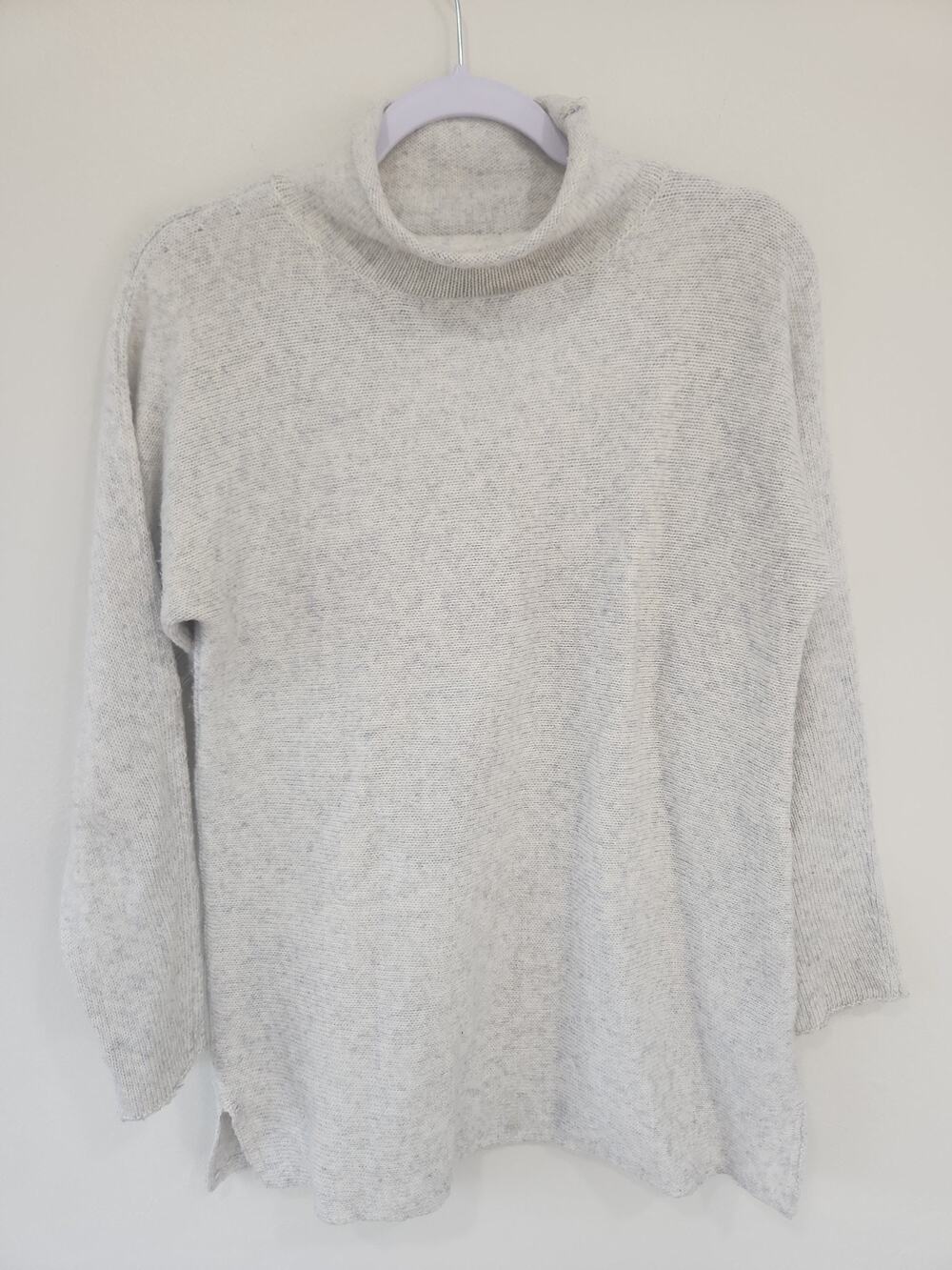 J Crew Oarsman Roll Neck Sweater Cotton Polyester Knit Fisherman Gray Women’s S